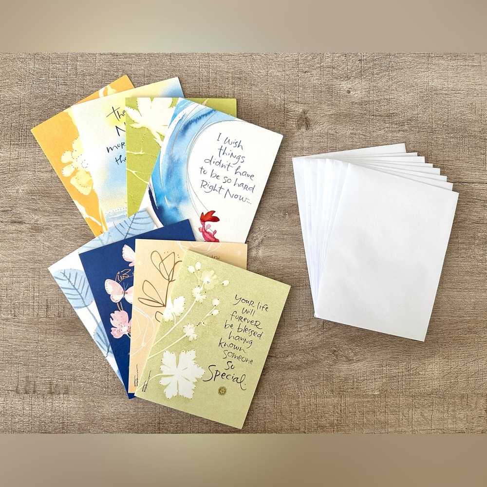 Bundle of 8 Sympathy Cards and 8 envelopes, nice to have on hand when needed NEW